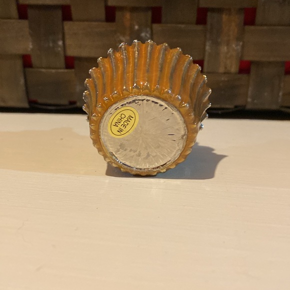 Metal Enamel Cupcake Hinged Trinket Box with Rhinestones - Picture 4 of 5